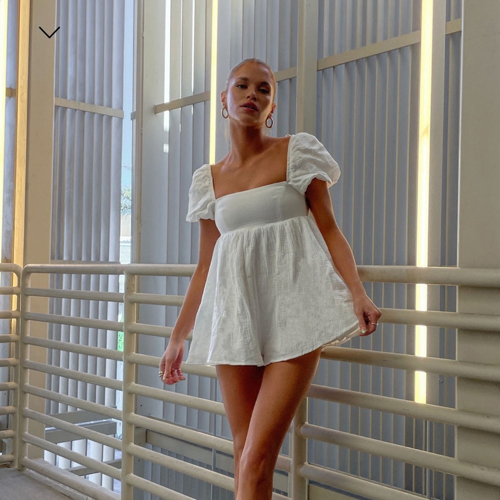 NWT Princess Polly Lorna Romper White